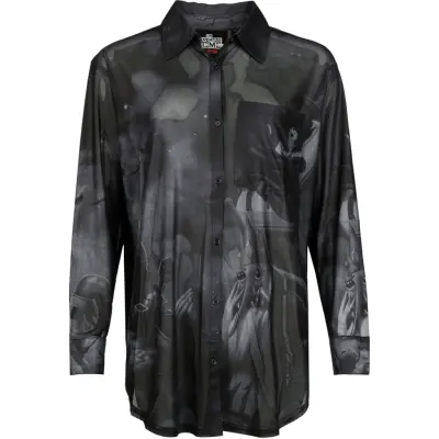 Killstar - Gothic Longsleeve - Killstar - Adventure Time Shirt - XS 4XL - för Dam - svart/grå