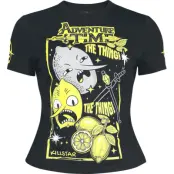 Killstar - Gothic T-shirt - Killstar - Adventure Time The Thing Fitted T Shirt - XS 4XL - för Dam - svart/gul