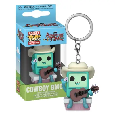 Pocket Pop Keychain Adventure Time - Cowboy Bmo With Guitar