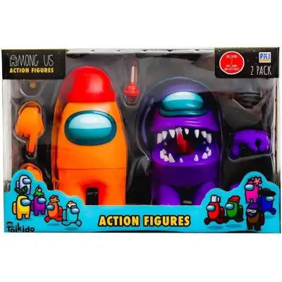 Among Us Action Figure 11,5 cm Black&White : Model - Orange&Purple - Among Us -  Leksaksaffären