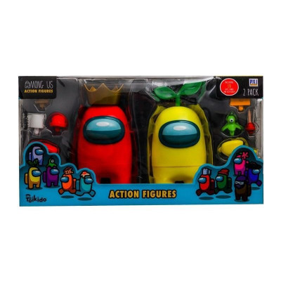 Among Us Action Figurer 17cm 2-pack (Välj mellan 2 olika varianter) : Model - Red & Yellow