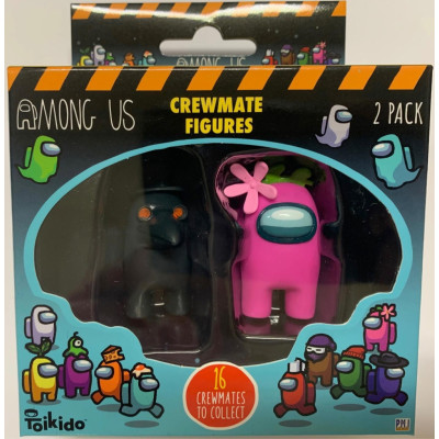 Among Us Crewmate Figur 2-pack Black & Pink