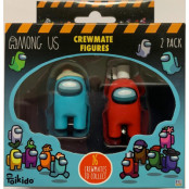 Among Us Crewmate Figur 2-pack Cyan & Red