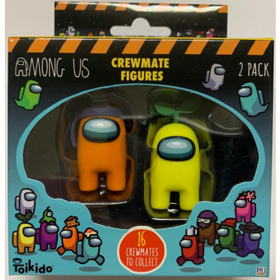 Among Us Crewmate Figur 2-pack Orange & Yellow