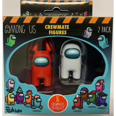 Among Us Crewmate Figur 2-pack Red & White