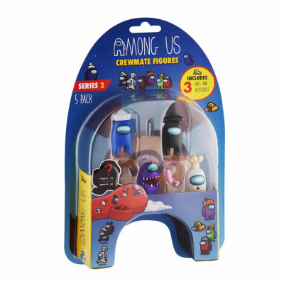 Among Us Crewmate Figur 5-pack : Model - Blue & Black