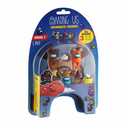 Among Us Crewmate Figur 5-pack : Model - Brown & Orange