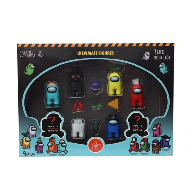 Among Us Crewmate Figur 8-pack Deluxe Svart figur