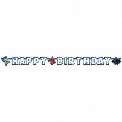Banderoll Angry Birds Happy Birthday 178 cm