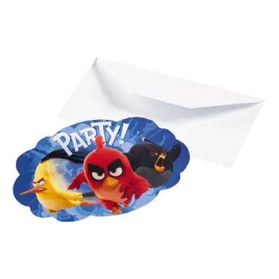 Inbjudningskort Angry Birds Movie - 8-pack