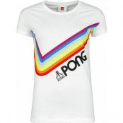 Atari - gaming T-shirt - Pong - Pride Rainbow - S 3XL - för Dam - vit