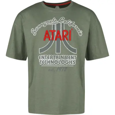 Atari - gaming T-shirt - Vintage Logo - M L - för Herr - oliv