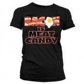 Bacon Is My Meat Candy Girly T-Shirt, Girly T-Shirt
