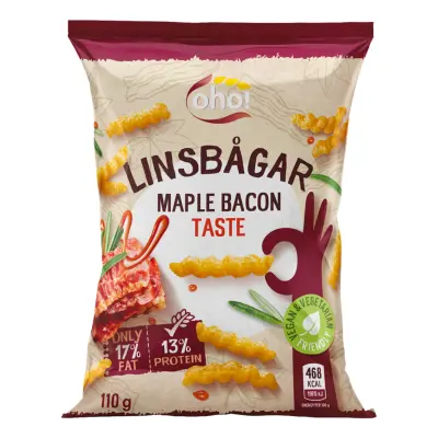 Linsbågar Maple Bacon - 100 gram