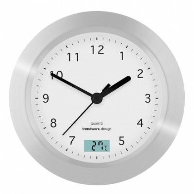 Badrumsklocka med Termometer