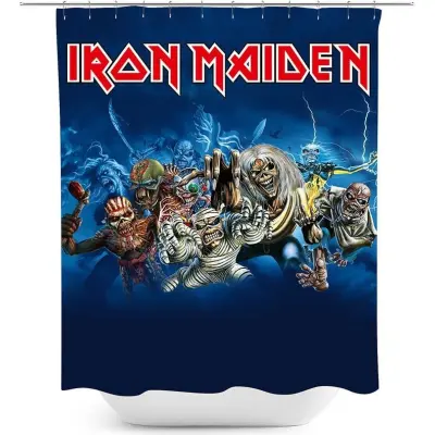 Iron Maiden Duschdraperi - Wasted years - för  flerfärgad