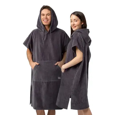 Handduks Poncho Grå - Small/Medium