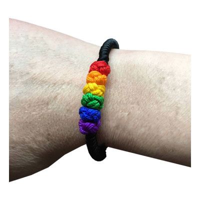 Pridearmband Handknutet