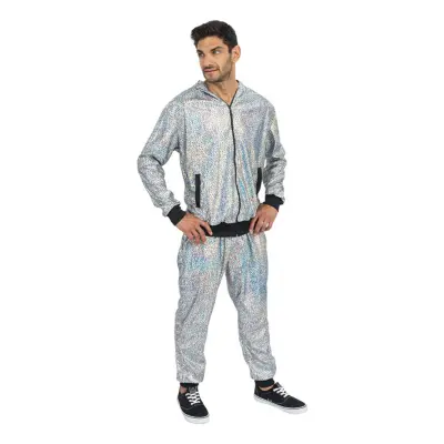 Tracksuit Geometrisk Iridescent Silver - XX-Large
