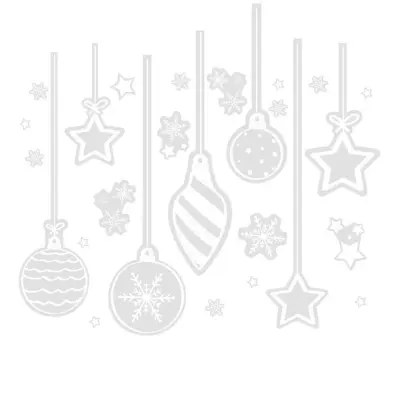 Vita Julkulor Fönsterdekoration