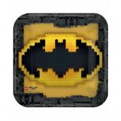 8 stk Små Fyrkantiga Papptallrikar 23x23 cm - Lego Batman