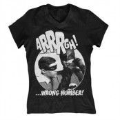 Arrrgh - Wrong Number Girly V-Neck Tee, Girly V-Neck T-Shirt
