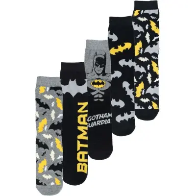Batman - DC Comics Strumpor - Batman - 5er Pack Herrensocken - EU 40-45 - för Herr - flerfärgad