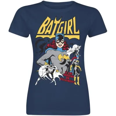 Batman - DC Comics T-shirt - Batgirl - Hero Or Villain - S XXL - för Dam - marinblå