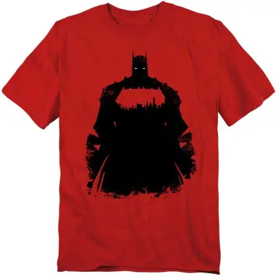 Batman - DC Comics T-shirt - Batman Absolute Red Silhouette - M 5XL - för Herr - röd