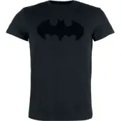 Batman - DC Comics T-shirt - Batman - Logo- Flock Print - S 3XL - för Herr - svart