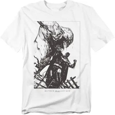Batman - DC Comics T-shirt - Batman x Clayface Pulverize - M 5XL - för Herr - vit