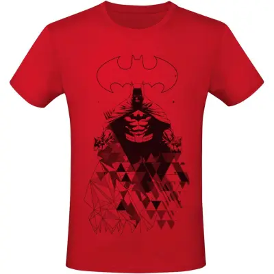 Batman - DC Comics T-shirt - Geometric Lines - S XXL - för Herr - röd