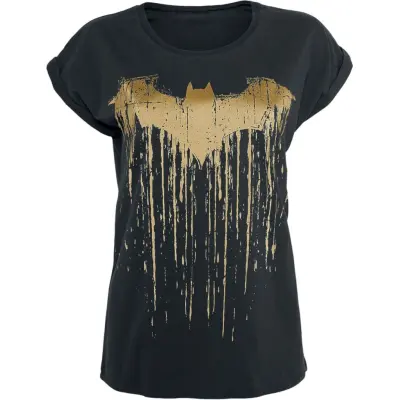 Batman - DC Comics T-shirt - Logo Dripping - S XL - för Dam - svart