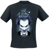 Batman - DC Comics T-shirt - The Joker - Blue Smile - M 3XL - för Herr - svart