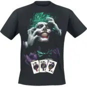 Batman - DC Comics T-shirt - The Joker - Cards - S XL - för Herr - svart