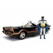 Batman Diecast Model 1/24 1966 Classic TV Series Batmobile with figure