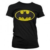 Batman Distressed Logo Girly T-Shirt, T-Shirt