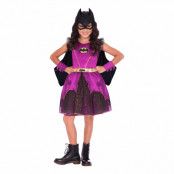Batgirl Lila Klänning Barn Maskeraddräkt - Medium