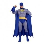Batman Brave and Bold med Muskler Maskeraddräkt - Large