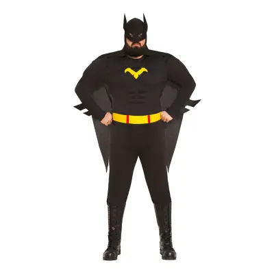 Superhjälte Svart Plus-size Maskeraddräkt - Plus-size