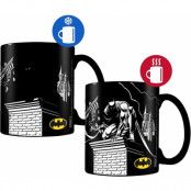 Batman - DC Comics Mugg - Batman Shadows - Mugg med termisk effekt - för  svart/vit/gul