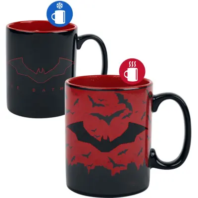 Batman - DC Comics Mugg - The Batman - mugg med thermoseffekt - för  svart/röd