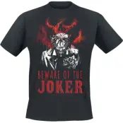 Batman T-shirt - Beware Of The Joker - M XL - för Herr - svart