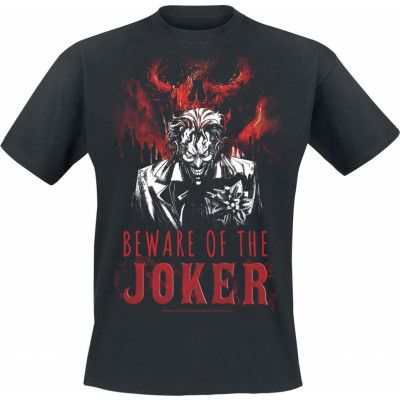 Batman T-shirt - Beware Of The Joker - M XL - för Herr - svart