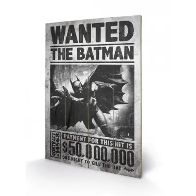 Batman - Wanted - Printing On Wood 40X59