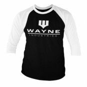 Batman - Wayne Industries Logo Baseball 3/4 Sleeve Tee, Long Sleeve T-Shirt