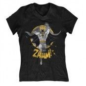 Batman Zamm! Girly V-Neck Tee, Girly V-Neck T-Shirt