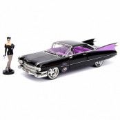 DC Comics Catwoman Cadillac Coupe Deville 1959 metal car + figure set