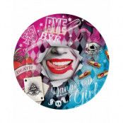 Dangerous Girl - 8 st Kartongtallrikar med Harley Quinn Inspirerat Motiv 23 cm