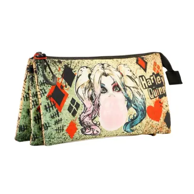 DC Comics Harley Quinn Mad Love triple pencil case